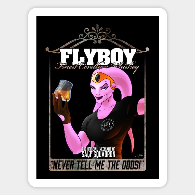 Flyboy: Finest Corellian Whiskey Sticker by DavidWhaleDesigns